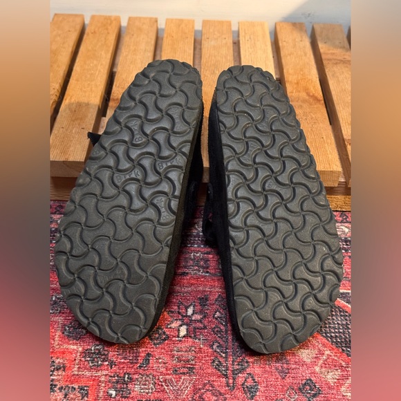 BIRKENSTOCK BOSTON SUEDE LEATHER MULE BLACK 38 7/7.5 - Picture 7 of 7